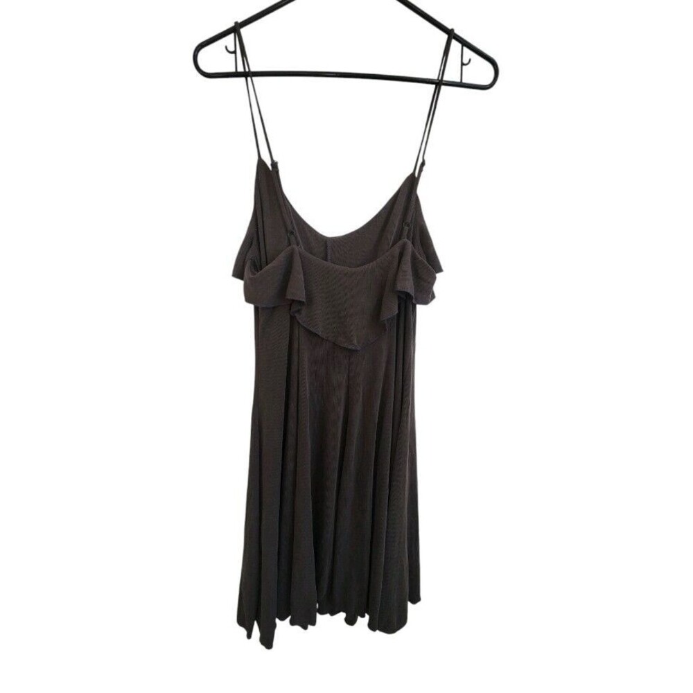 Sadie & Sage Anthropologie Dress Women Medium Ruffle Green Mini Strappy Summer - Picture 5 of 7